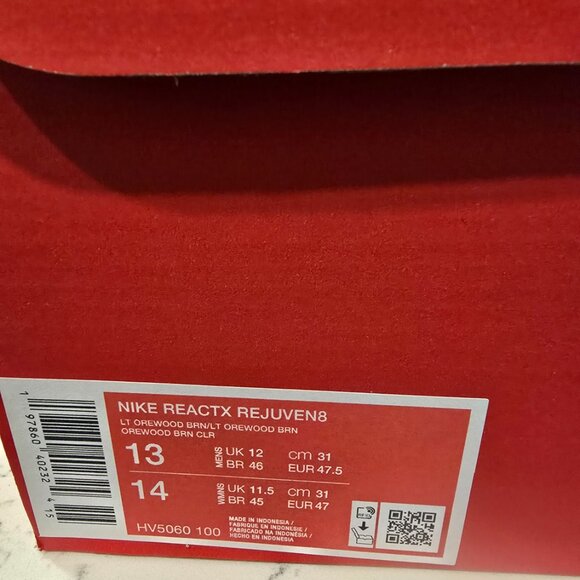 Nike ReactX Rejuven8 'Light Orewood Brown' HV5060-100 Men's Size 13 US NEW - Picture 9 of 14